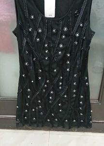 Black Embellished Dress - S/M Size