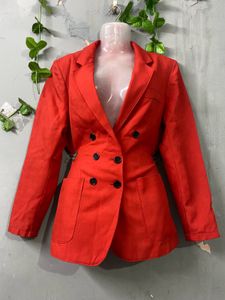 sleem feet Orange Blazer - Stylish &amp; Chic coat