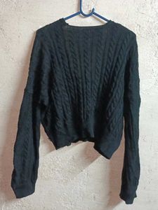 Oversized Winter Fashion Cropped Shrug Black 🖤