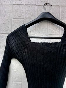 New with tag Pinterest Ribbed Square Neck Long Sle