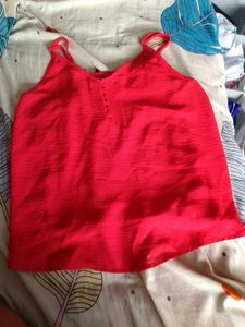 Yousta Red Spaghetti Strap Top - XL