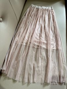 Elegant beige Tulle Skirt