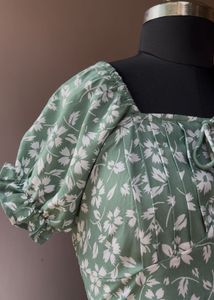 Floral Green Dress
