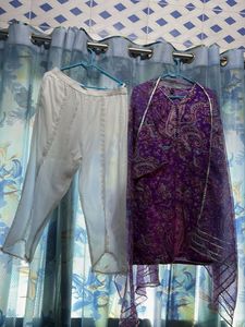 Elegant Purple Kurta Set