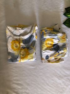 White Printed Dress Set(Boy’s)