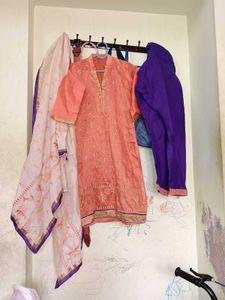 Peach Salwar Kameez with Dupatta