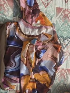 Abstract Print Long Sleeve Bodysuit