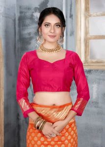 Elegant Orange &amp; Pink Saree