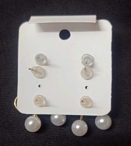 Pearl Bow Earrings
