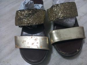 Golden Brown Gletter Heels