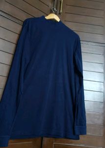 Croft &amp; Barrow Men Navy Blue Long Sleeve T-Shirt