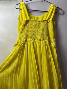 Yellow midi dress