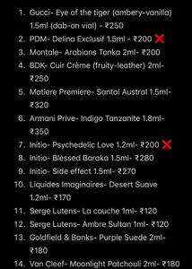 Official Samples of Niche and Designer Perfumes