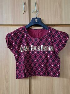 Patterned Crop Top