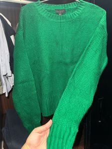 Dark Green Knitted Sweater For Women From Topshop