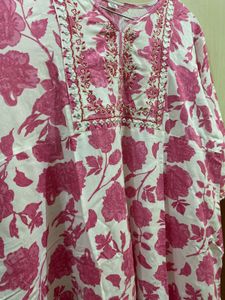 Frock suit Pink Color With Palazzo Set