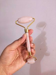 Rose Quartz Face Roller &amp; Massager for toning &amp; sc