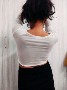 White Leather Top🫧(Branded)🌷SALE🌷