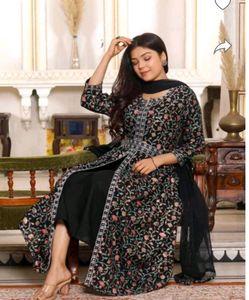 Floral Print Anarkali Kurti Set