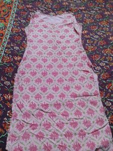 Pink Floral Print Sleeveless Dress