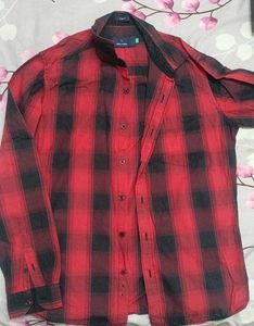 Red &amp; Black Plaid Flannel Shirt