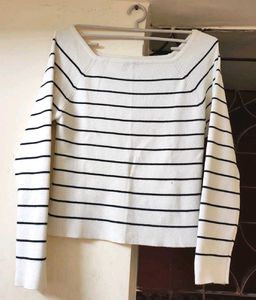 Striped Square Neck Top
