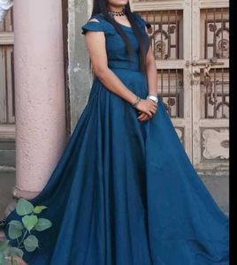 Elegant Blue Ethnic Gown