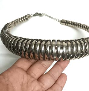 Silver Tone Statement Necklace