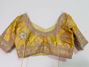 Yellow &amp; Pink Embellished Lehenga Set