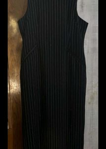 thread Striped Sleeveless bodycon Dress