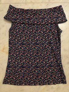 Chemistry Floral Print Off-Shoulder Top