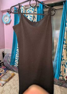 Sleek Black Slip Dress