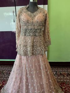 offer 🥳Elegant Peach Indian Wedding Outfit