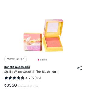 Benefit Cosmetics Shellie Warm-Seashell Pink Blush
