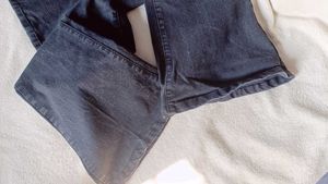 Button-Fly Gray Jeans