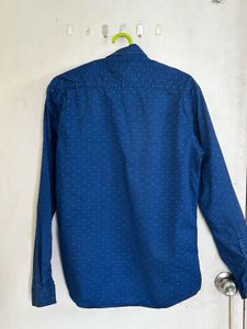 Louis Phillipe Stylish Blue Patterned Shirt
