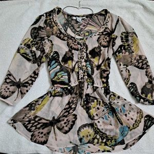 Y2k Vintage Butterfly print Top