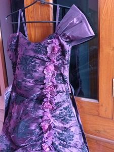 Stunning Purple Coloured Gown With Work All Over