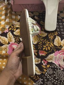 Shell Embellished Flats