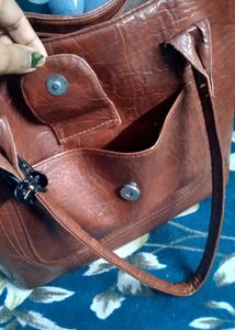 Brown Leather Tote Bag