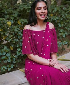 Indya Readymade Saree With Blouse