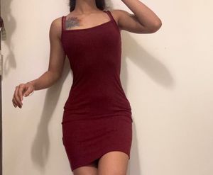 Burgundy Hot Dress