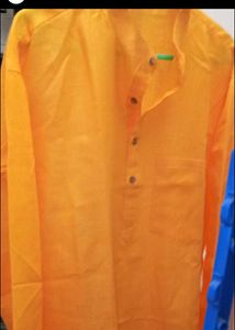 Men Yellow Kurta Pack Of 4