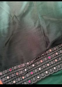 Real Mirror Work Ombre Heavy Saree
