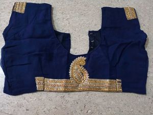 Elegant Navy Blue Saree