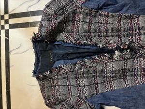 Unique Tweed &amp; Denim Jacket