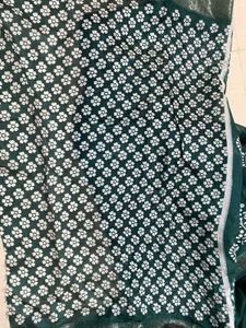 Teal Elegance: Cotton Silk Saree with Woven Zari