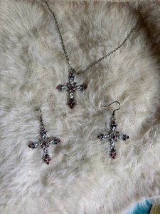 Princess cross necklace