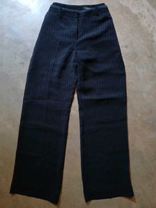 Pinstripe Wide Leg Trousers