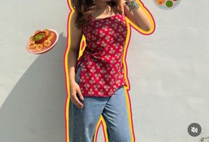 Women Strappy Short Kurti